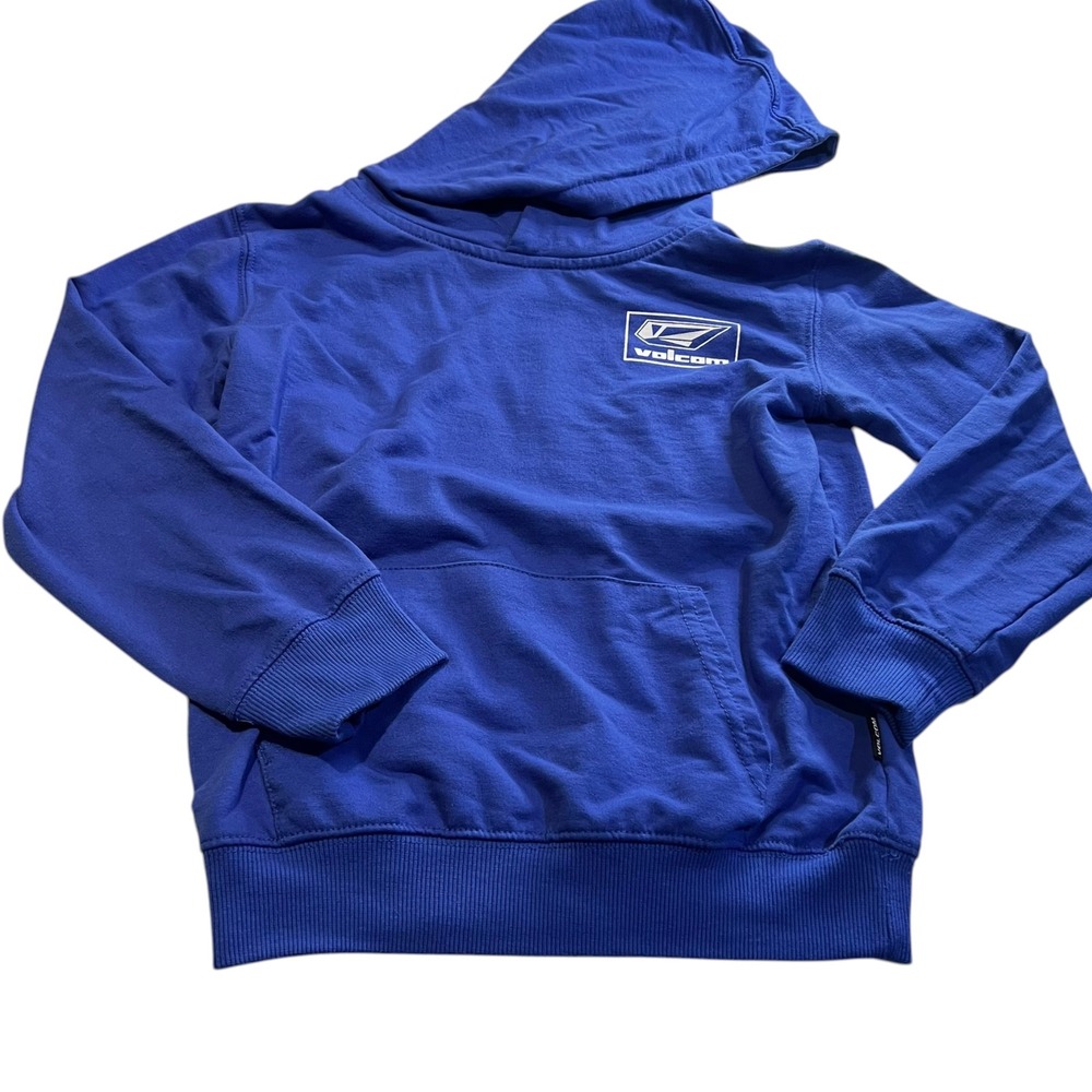 Volcom Cerulean Blue & White Hoodie Kids Size 7 Warm‎  Play